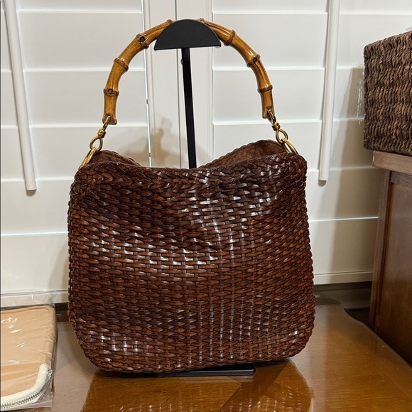 Gucci Rare Woven Leather 2 Way Bag - Picture 4 of 15